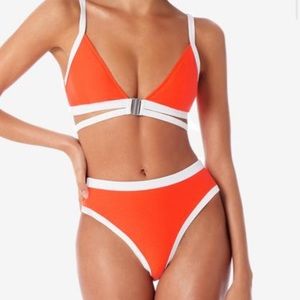 Orang & White bikini